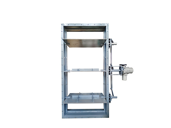 Double blade flue baffle valve
